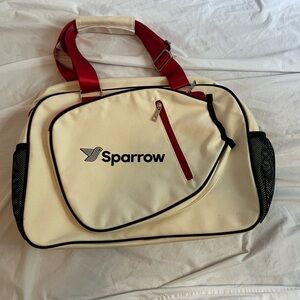 Sparrow Classic Court Traveler Beige-Red Pickleball Bag -NWOT